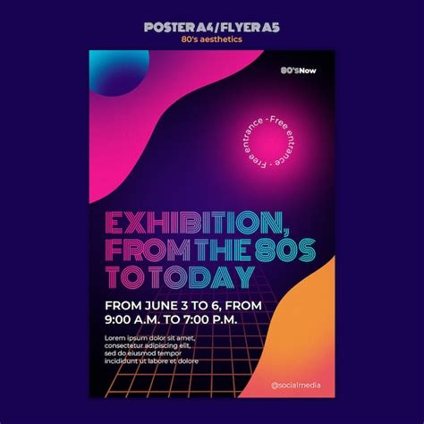 Free Psd 80s Aesthetics Poster Template