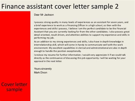 Sending invoices, reviewing budgets, entering data to spreadsheets. Finance assistant cover letter
