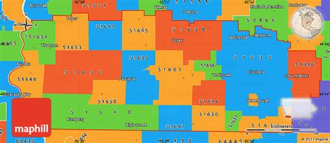 Political Simple Map Of Zip Codes Starting With 516