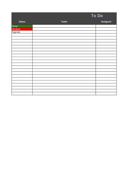 免费 Checklist Template Worksheet Excel 样本文件在