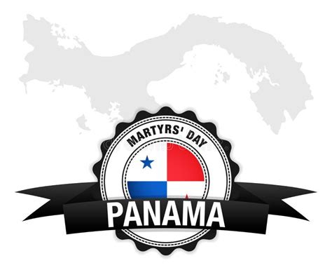 Panama Martyrs Day Panama Flag And Map Vector Stock Vector