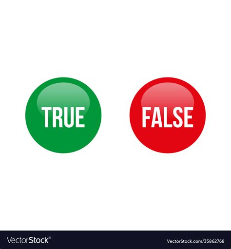 True Or False Buttons Royalty Free Vector Image