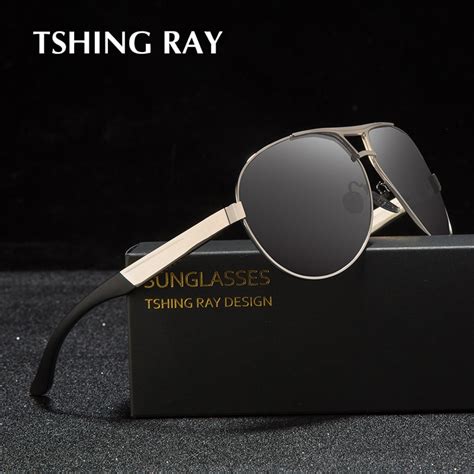 tshing ray fashion men s polarized pilot sunglasses men vintage brand designer polaroid aviation
