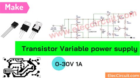 Here is the circuit diagram and explanation for transformerless power. Transistor Variable power supply 1A, 0-30V with PCB | ElecCircuit.com