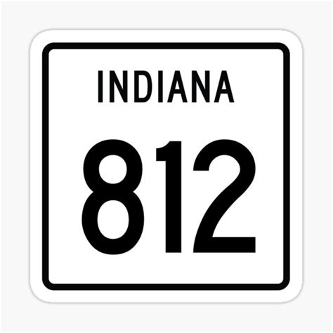 Indiana State Route 812 Area Code 812 Sticker By Srnac Redbubble