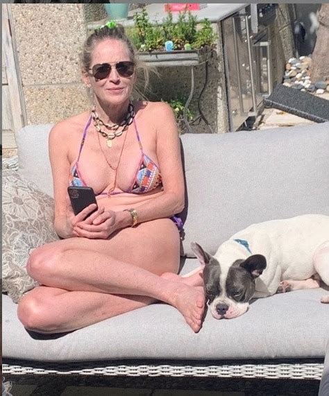 Sharon Stone 62 Stuns As She Poses In A Bikini By The Pool The Us