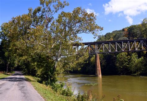 Railroad Bridge Over The North Fork Of The Holston River Stock Image