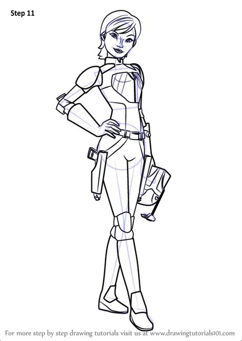 Step By Step How To Draw Sabine Wren From Star Wars Rebels