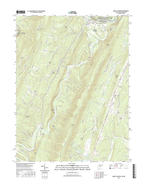 Mytopo Great Cacapon West Virginia Usgs Quad Topo Map