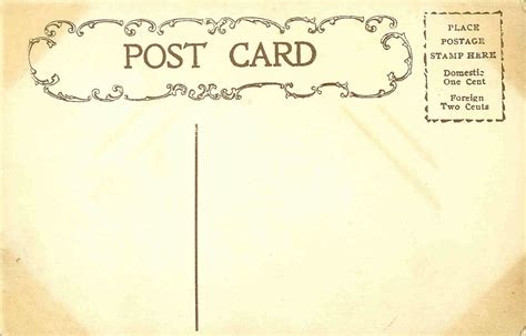 Antique Images: Free Digital Background: Vintage Postcard Back Digital ...