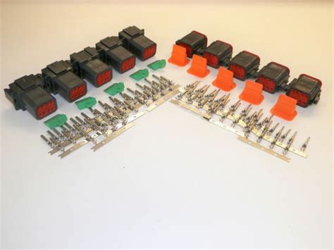 5 Sets Black Deutsch Dt 8 Pin Connectors 16 18 Ga Awg Stamped Contacts