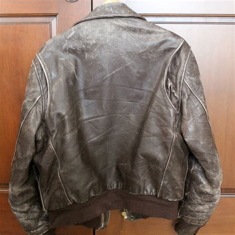 Vintage Mens Brown Leather Jacket Bomber Motorcycle Jacket Front