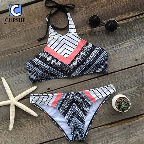 Cupshe Caught In A Dream Printing Bikini Set Women Summer Sexy Swimsuit