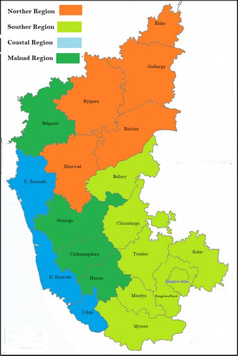 Four Divisions Classified For The Karnataka State Download Scientific