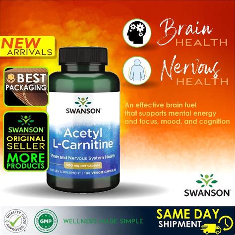 Swanson Acetyl L Carnitine 100 Caps Shopee Philippines