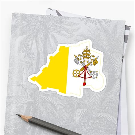 Flag Map Of Vatican City Sticker By Abbeyz71 Redbubble
