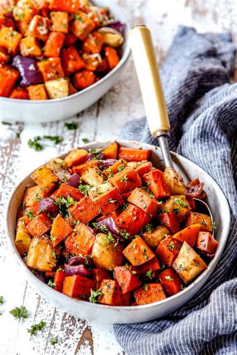 Food network magazine says give humble root vegetables a chance: Roasted Root Vegetables (Maple Balsamic & Parmesan) + Video!