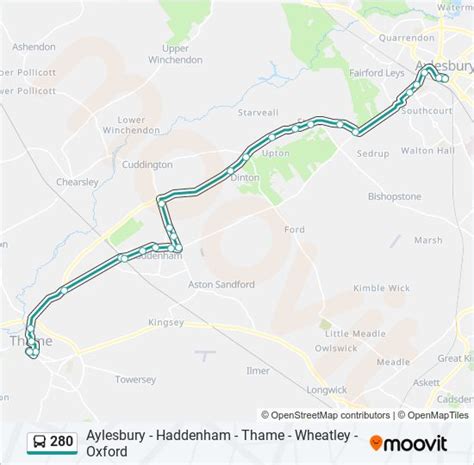 280 Route Schedules Stops And Maps Thame Updated