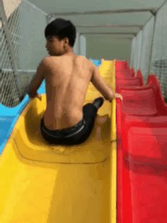 # cbc # schitts creek # documentary # special # schitts. Chinese Dude not doing so well on a Water slide | haha :D ...