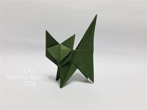 Easy Origami Jumping Cat Easy Origami Cat Paper Craft