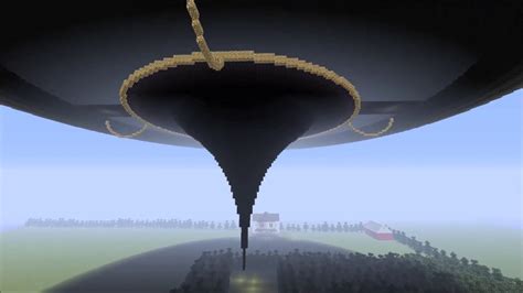 Minecraft Huge Spaceship Alien Invasion Map Build Creative Creation