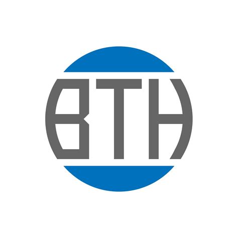 Bth Letter Logo Design On White Background Bth Creative Initials
