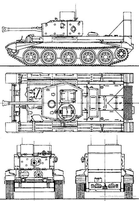 Tank A27m Cromwell Mkv Drawings Dimensions Figures Download