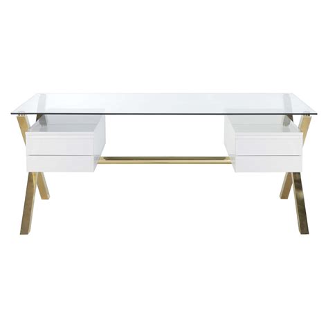 Pangea Home Gold Beverly Large Desk