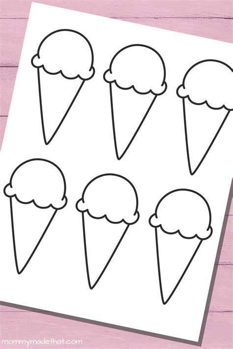 Best Ice Cream Cone Pattern Printable Printableecom Vrogue Co