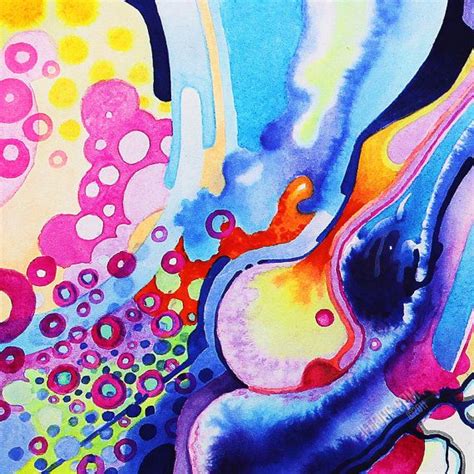 Original Watercolor Painting Abstract Infinite Flare By Jeffjag