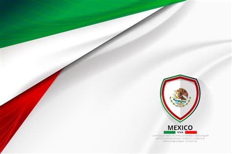 Fondo Del Concepto De Bandera De México Vector Premium