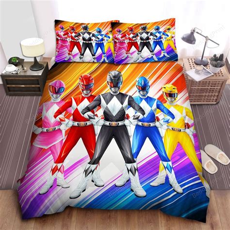 The Mighty Morphine Power Rangers Illustration Bed Sheets Duvet Cover