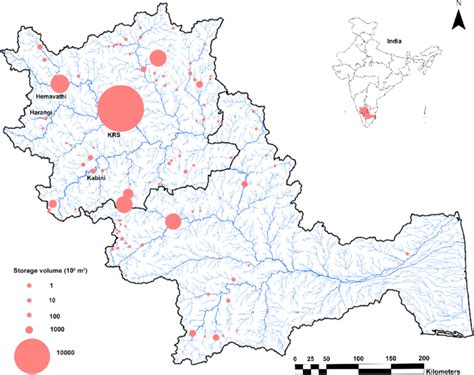 The Location Of The Cauvery Basin Upper Cauvery Outlined In Southern