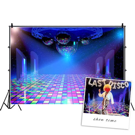 Buy Csfoto 8x65ft Disco Backdrop Disco Ballroom Night Club Neon Music 80s Birthday Party