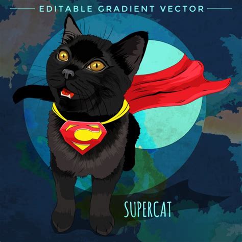 466 Superhero Cat Stock Illustrations Depositphotos