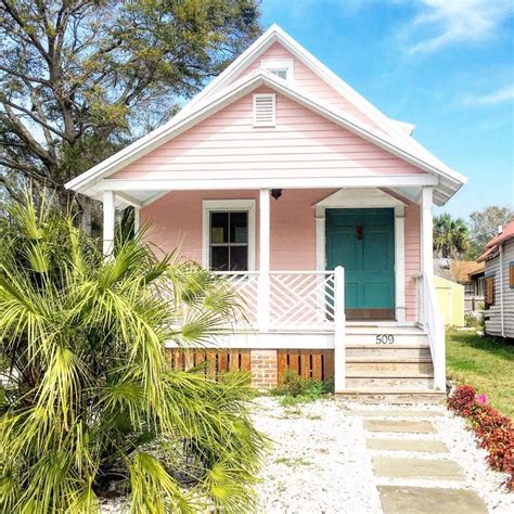 15 Most Stunning Pink Houses Pink House Exterior Beach House