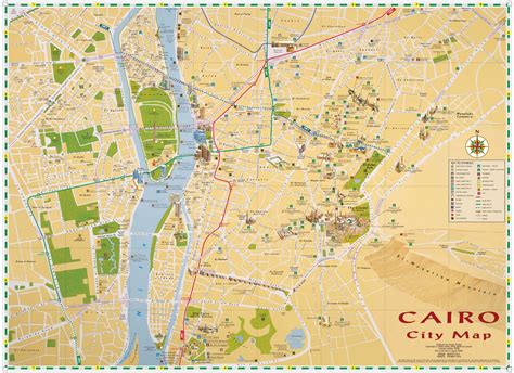 Map Of Cairo Kairo Map Egypt