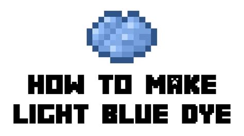 Minecraft Survival How To Make Light Blue Dye Youtube