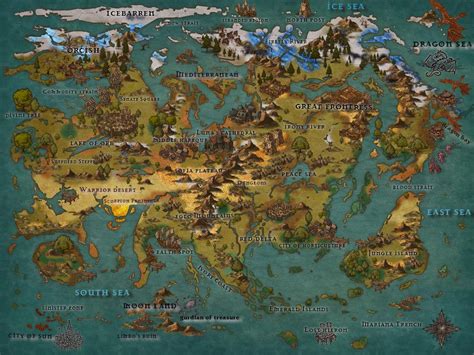 Artstation The Process Of Creating A New World Han Lu Fantasy Map
