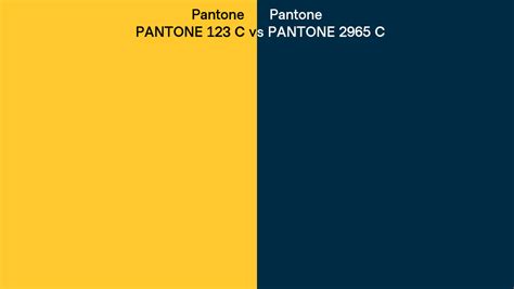 Pantone 123 C Vs Pantone 2965 C Side By Side Comparison