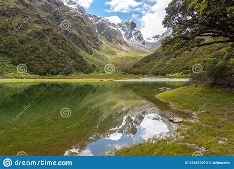 Tranquil Mountain Lake Mackenzie At The Famous Routeburn Track New
