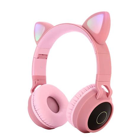 Cat Ears Bluetooth Wireless On Ear Headset Pink At Mighty Ape