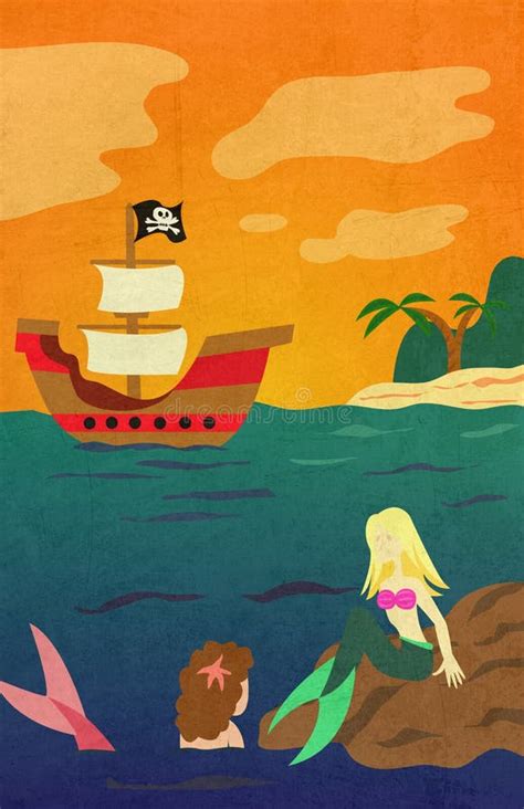 Pirate Mermaid Stock Illustrations 1650 Pirate Mermaid Stock