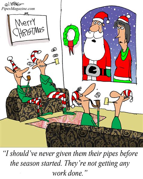 Sexy christmas cartoons pictures, images and stock photos. Santa's Elves Get Pipes for Christmas | PipesMagazine.com