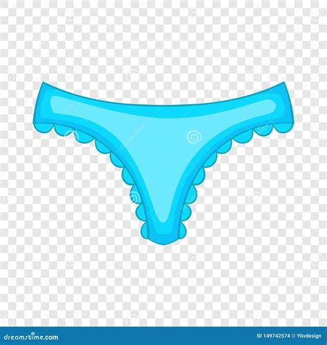 Blue Woman Panties Icon Cartoon Style Stock Vector Illustration Of