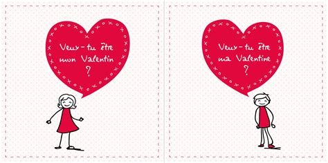 Carte St Valentin Be My Valentine • Fêtes Vous Même