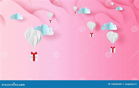 3d Paper Art And Craft Design Of Balloons T On Abstract Curve Shape