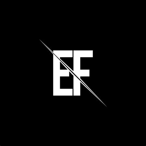 Ef Logo Monogram With Slash Style Design Template 3650093 Vector Art At