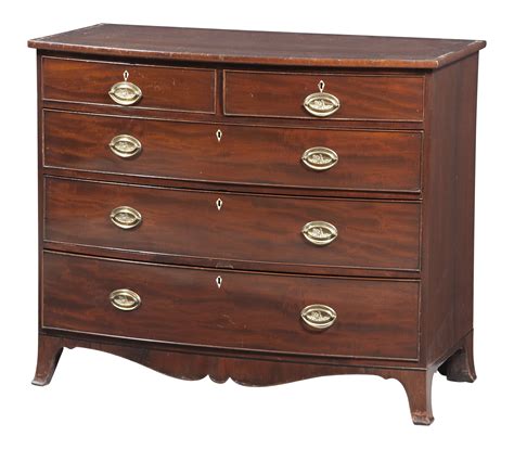 George Iii Mahogany Bow Front Chest Of Drawers Doyle Auction House