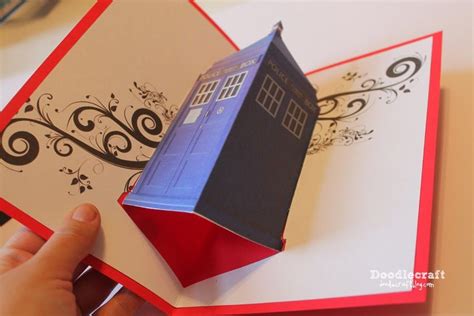 Doodlecraft Jon Pertwee Pop Up Cards 3rd Day Of Doctor Who Paper Pop